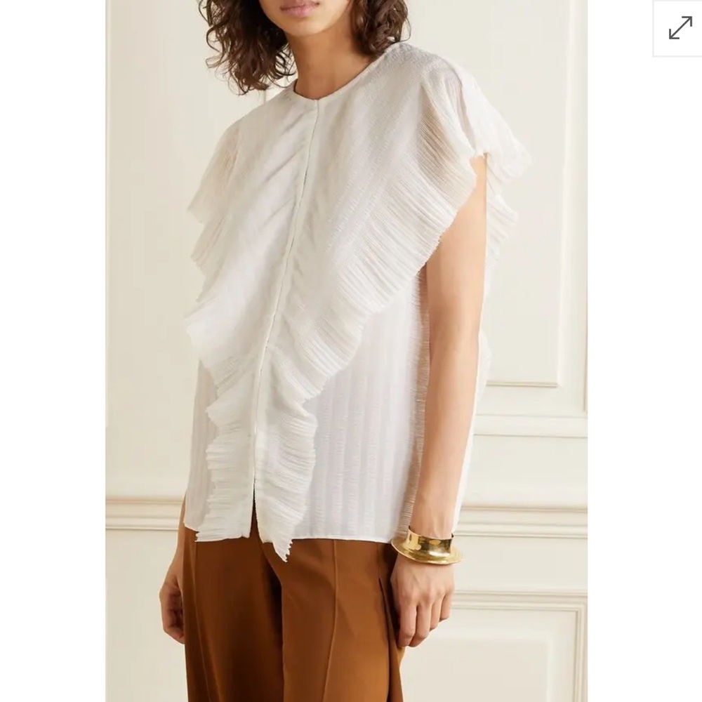 The Row Chiffon Blouse Sz M/L | Impeccable Tailoring | Great Condition